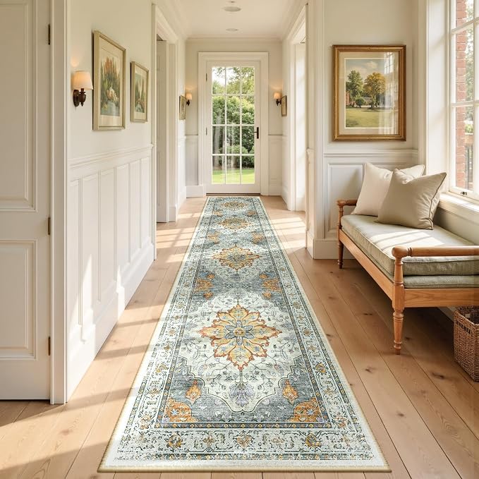 Area Rugs 2'6''x12' Runner Rug Non Slip Washable by RELEANY