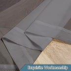 Lecloud Charcoal Grey Sheer Curtains 14 Inch Length 2 Panels Set, Light - Image 8
