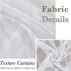 Lecloud Leia 36 Inch White Sheer Curtains Tiers 2 Pieces, Airy & Breathable - Image 9