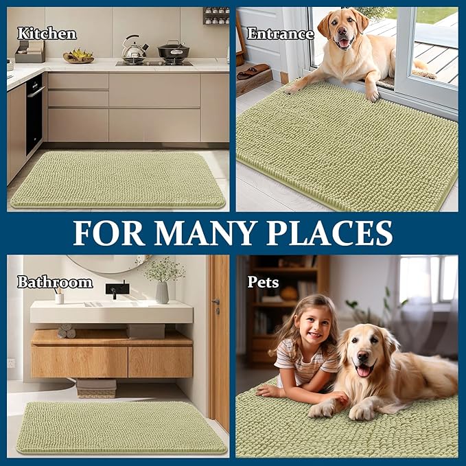 OLANLY Dog Door Mat for Muddy Paws 59x24, Absorbs Moisture and Dirt, Absorbent - Image 8