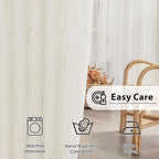 FMFUNCTEX Linen Sheer Sliding Door Curtains - Image 9