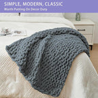 Bigacogo Chunky Knit Throw Blanket - Image 3
