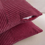 Fancy Homi 2 Packs Burgundy Lumbar Decorative Throw Pillow Covers 14x24 Inch - Image 4