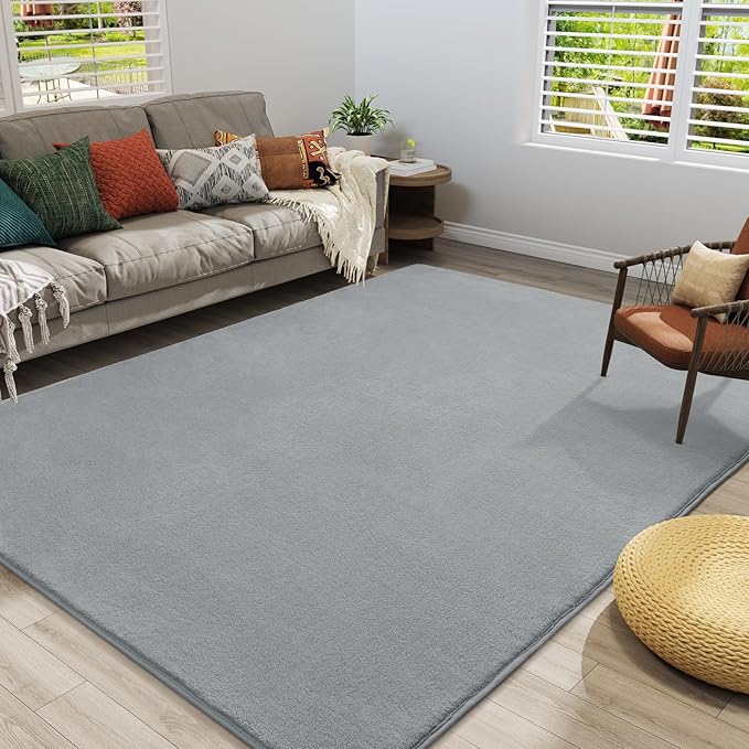 Amearea Large Modern Area Rugs for Bedroom Living Room, 8x10 Feet Grey - Image 6