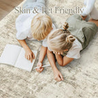 6x9 Abstract Area Rugs for Living Room 6 x 9 Washable Non Slip Low Pile Gray - Image 5