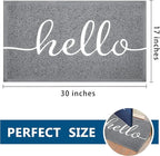 EARTHALL Door Mat Outside Inside Hello Doormat, Durable Floor Mat Non Slip Mat - Image 2