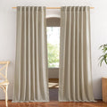 NICETOWN Taupe Curtains 84 inch Length 2 Panels Set, Rod Pocket & Back Tab by NICETOWN