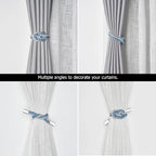 NICEEC 2 Pack Mini Magnetic Curtain Tiebacks Nordic Simple Style Drape Tie - Image 6