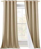 NICETOWN 100% Absolutely Blackout Linen Curtains by NICETOWN