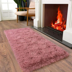 Soft Runner Rugs for Bedroom Hallways, 2x4 Blush Pink Fluffy Shag Throw Area - Image 5