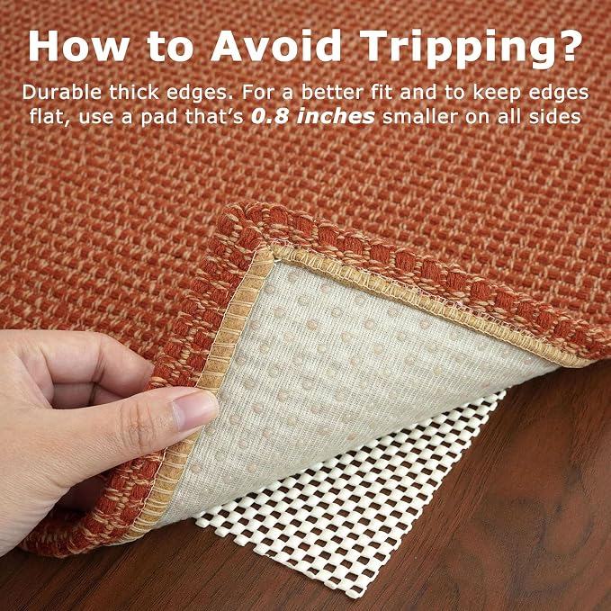 KOZYFLY Washable Area Rug 4x6 ft Non Slip Rubber Backed Living Room Rugs - Image 5