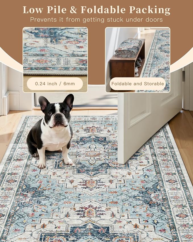 Madane 4x10 Wide Hallway Runner Rug: Washable Soft Rug Runners - Image 6