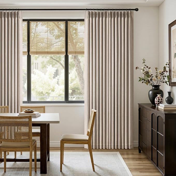 MIULEE Pinch Pleated Linen Curtains 96 Inches Long 2 Panels - Image 5
