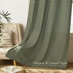 NICETOWN Linen Curtains 84 inch Long, Grommet Thick Linen Blend Window - Image 6