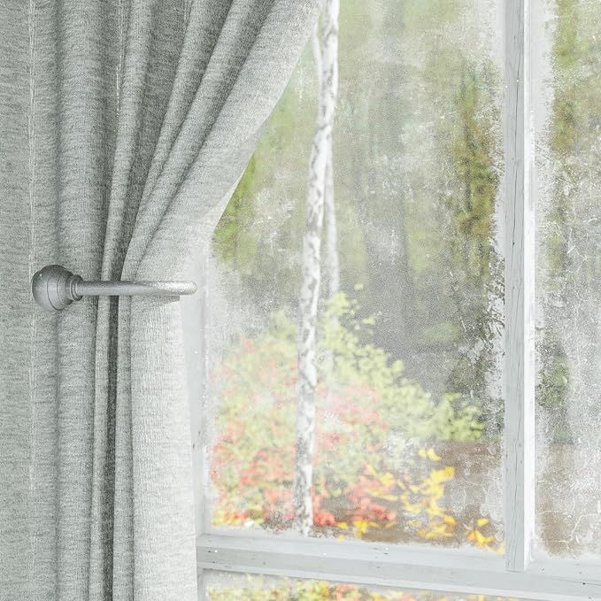 Hion Curtain Holdbacks Silver 4pcs, Curtain Tiebacks Wall Mounted Curtain Hooks - Image 6