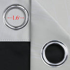 Estelar Textiler Beige and Greyish White Ombre Blackout Curtains 45 Inch Length - Image 7