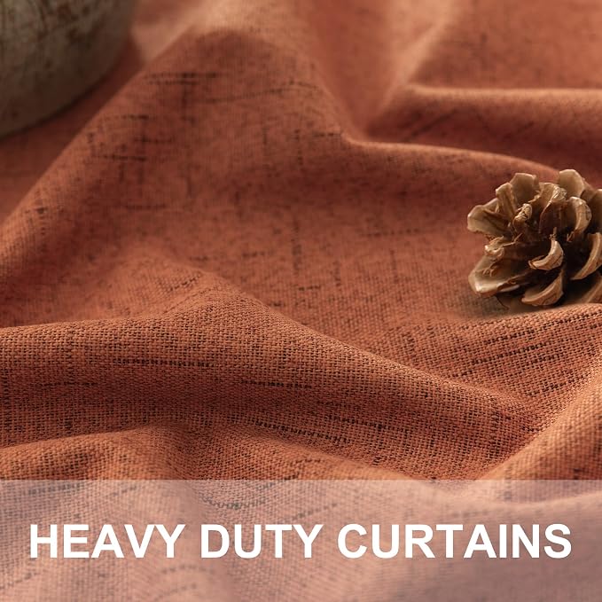 Pitalk Terracotta Blackout Curtains - Image 2