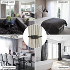 BEL AVENIR Magnetic Curtain Tiebacks, Decorative Drapery Holdbacks Modern Woven - Image 5