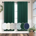 Pitalk Dark Green Curtains 63 Inch Length by Pitalk