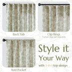 jinchan Linen Floral Curtains for Living Room - Image 5