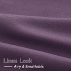 Extra Long Plum Linen Curtains 120 Inch - Image 5