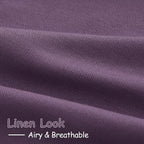 Nanspring Plum Linen Curtains 96 Inches Long 2 Panels Set - Image 5