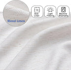Chyhomenyc Blend Linen Valance for Windows, Light Filtering Blend Linen - Image 3