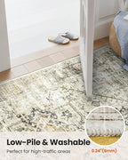 AMADA HOMEFURNISHING 5x7 Washable Area Rug, Low-Profile Living Room Rug - Image 7
