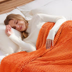 Whale Flotilla Queen Size Fuzzy Fleece Blanket, Fluffy Warm Soft Jacquard Bed - Image 2