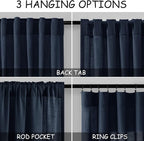 Navy Blue Curtains 84 inch Length - Image 3