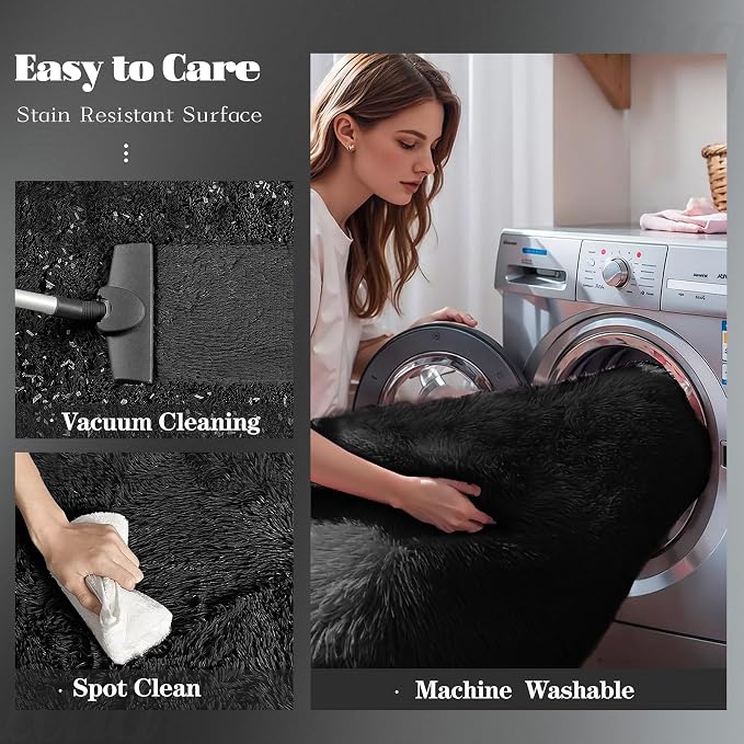 5x7 Area Rug for Living Room: Fluffy Shag Soft Washable Rugs Fuzzy Plush Indoor - Image 5