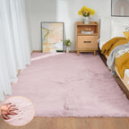 ORINOVA Pink Washable Fluffy Rug 5x7 Area Rugs by ORINOVA