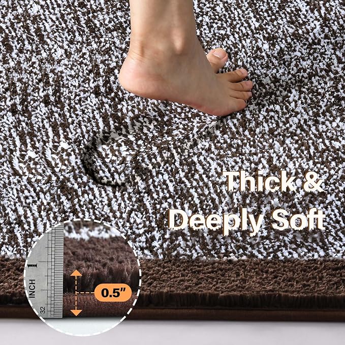 48x32 Large Bathroom Rugs Washable Non Slip, Soft Absorbent Quick Dry Mats - Image 4