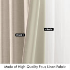 MIULEE 100% Blackout Linen Curtains - Image 6