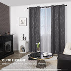 Deconovo Grey Blackout Curtains - Image 3