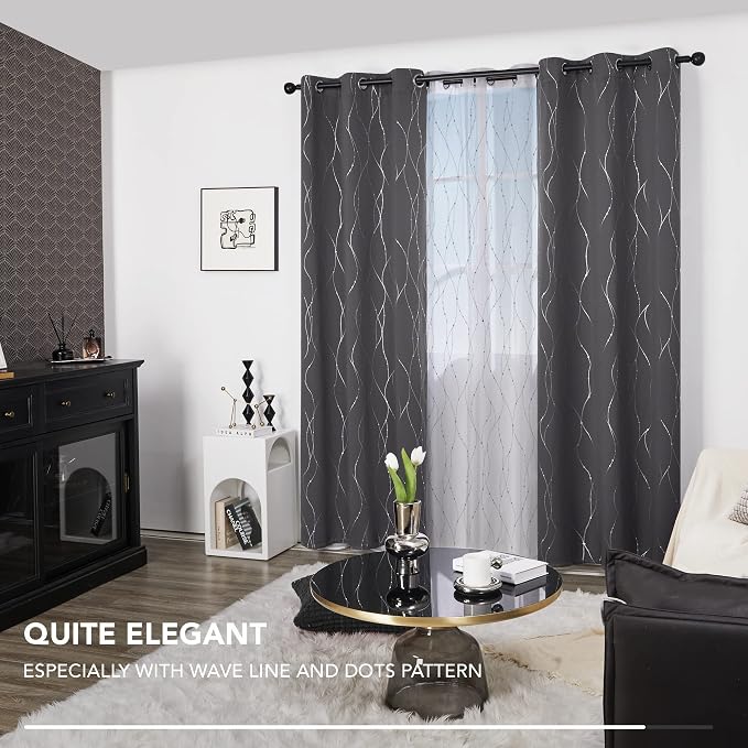 Deconovo Gray Curtains for Living Room, Protect Pravicy Thermal Insulated - Image 3