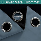 Yakamok Full Blackout Curtains 84 Inches Long, 2 Thick Layers Grommet Top - Image 6