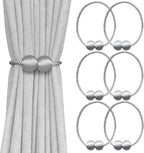 Melaluxe 6 Pack Magnetic Curtain Tiebacks, Decorative Curtain Holdbacks by Melaluxe