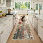 Washable Area Rugs 2x9 Non-Slip Modern Abstract Soft by RELEANY