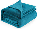 Bedsure GentleSoft Fleece Blankets Queen Size Teal by BEDSURE