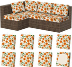 8Pcs Stretch Patio Cushion Covers, Outdoor Couch & Sofa Replacement Slipcovers by VORSHAPE
