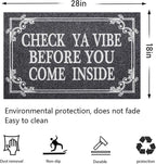 Front Door Indoor Outdoor Entrance Doormat Grey Rubber Welcome Door Mat Come - Image 3