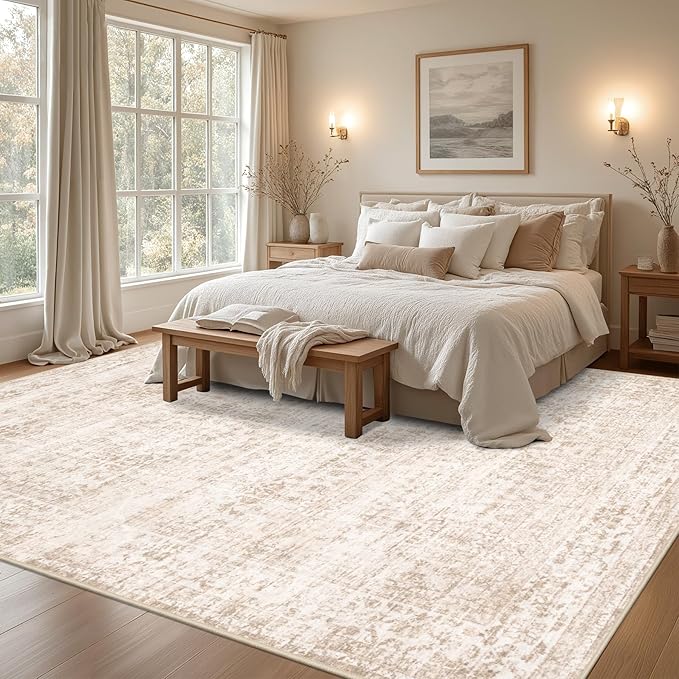 Area Rugs 10x14 Living Room Rug: Washable Rug Soft Vintage Boho Carpet Indoor - Image 3