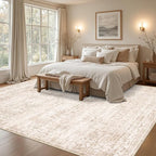 8x10 Area Rugs for Living Room: Washable Rug Soft Vintage Boho Carpet Indoor - Image 4
