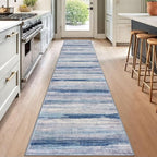 KOZYFLY Modern Abstract Hallway Runner, 2x12 Washable Rug Runner Non-Slip Soft - Image 3
