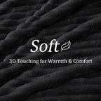BEDELITE Fleece Black Throw Blanket - Image 4