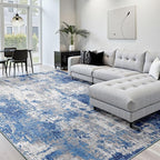 Washable Area Rugs 6'x9' Non-Slip Modern Abstract Soft - Image 3