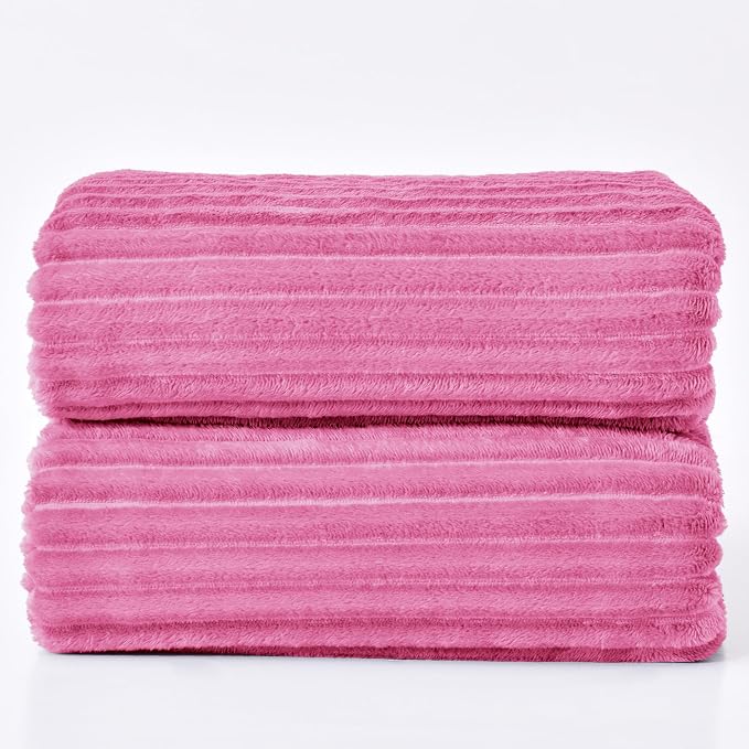 BEDELITE Fleece Blanket Queen Size – 3D Ribbed Jacquard Soft and Warm - Image 9