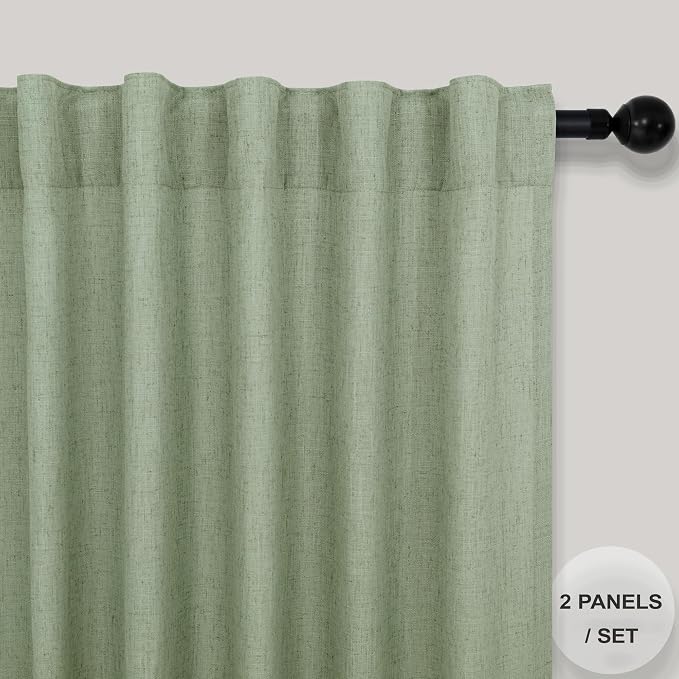 Light Sage Curtains 72 Inch Length - Image 2