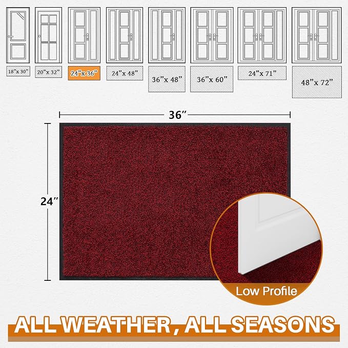 Mibao Front Door Mat, Dirt Trapper Welcome Mat - Image 2